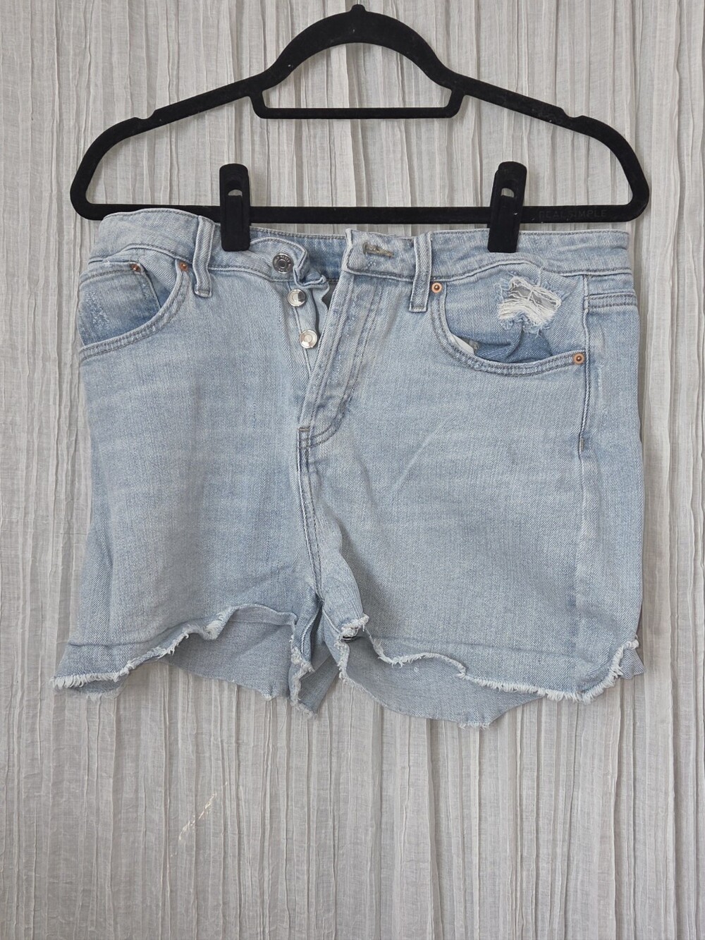 wild fable Light Wash Distressed Denim Cutoff Shorts